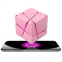 HKM-671827 Bluetooth Wireless Hi-Fi Cube Speaker with Built-In Battery, Radio, and TF Card Support