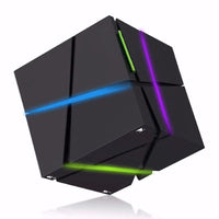 HKM-671827 Bluetooth Wireless Hi-Fi Cube Speaker with Built-In Battery, Radio, and TF Card Support