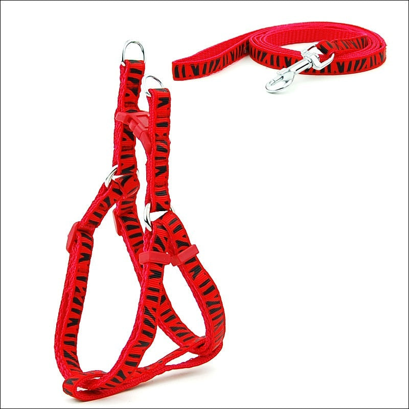 HKM-671955 Polka Dot Pet Chest Harness and Leash for Small to Medium Dogs - Multiple Colors Available