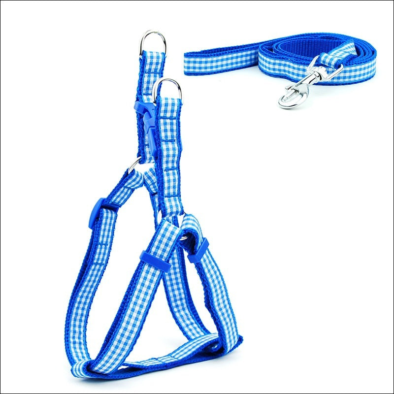 HKM-671955 Polka Dot Pet Chest Harness and Leash for Small to Medium Dogs - Multiple Colors Available