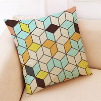 HKM-672019 Marble Pattern Cotton and Linen Pillowcase, Super Soft Velvet Cushion Cover, 45x45cm