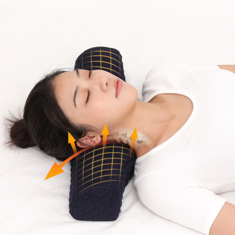 HKM-672083 Memory Foam Neck and Sleep Pillow with Cotton Air Layer Fabric - Multiple Colors Available