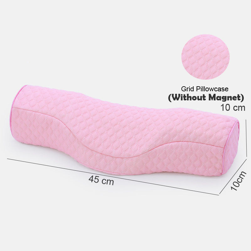 HKM-672083 Memory Foam Neck and Sleep Pillow with Cotton Air Layer Fabric - Multiple Colors Available