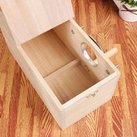 HKM-672211 Natural Wooden Birdhouse - Modern Hanging Nest with Polished Surface and Solid Color Design