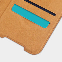 HKM-672211 Samsung Galaxy S21 Flip-Type Leather Sleeve Case in Brown