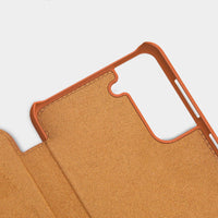 HKM-672211 Samsung Galaxy S21 Flip-Type Leather Sleeve Case in Brown