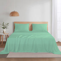 HKM-672275 Bamboo Fiber Solid Color Bedding Set - Full, Queen, King Sizes Available