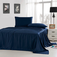 HKM-672275 Bamboo Fiber Solid Color Bedding Set - Full, Queen, King Sizes Available