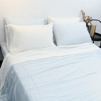 HKM-672275 Bamboo Fiber Solid Color Bedding Set - Full, Queen, King Sizes Available
