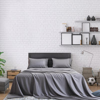 HKM-672275 Bamboo Fiber Solid Color Bedding Set - Full, Queen, King Sizes Available