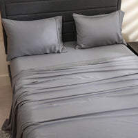 HKM-672275 Bamboo Fiber Solid Color Bedding Set - Full, Queen, King Sizes Available