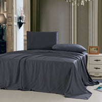 HKM-672275 Bamboo Fiber Solid Color Bedding Set - Full, Queen, King Sizes Available
