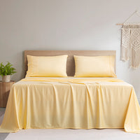HKM-672275 Bamboo Fiber Solid Color Bedding Set - Full, Queen, King Sizes Available