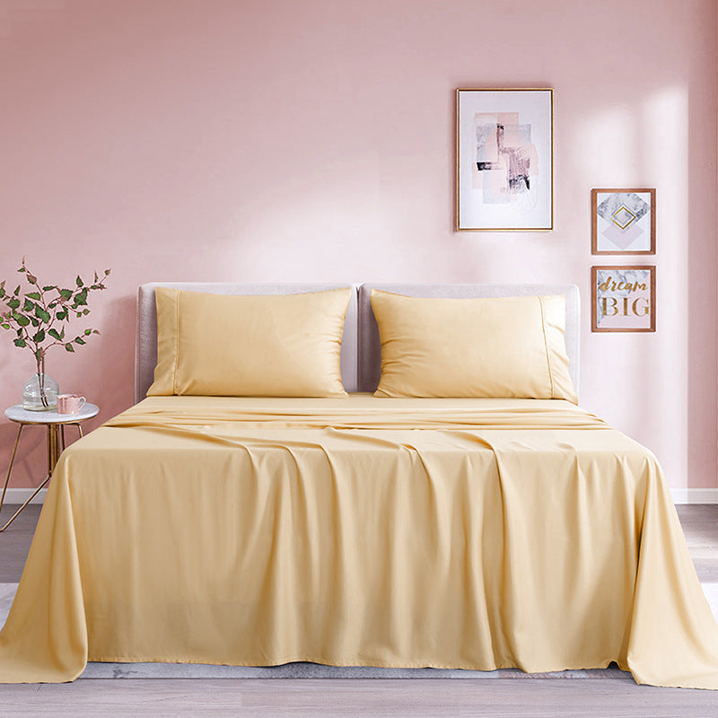 HKM-672275 Bamboo Fiber Solid Color Bedding Set - Full, Queen, King Sizes Available