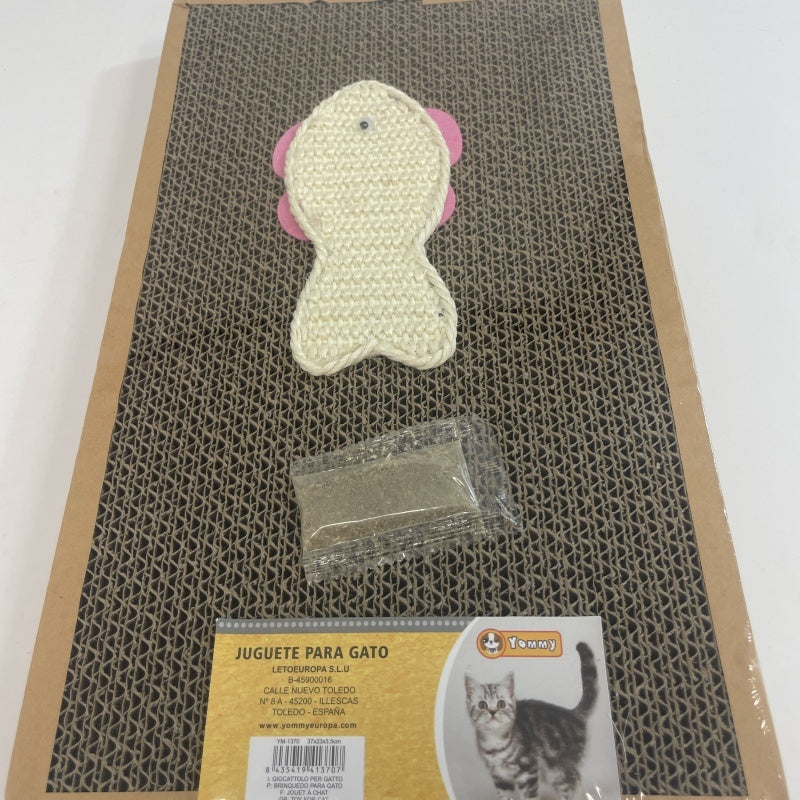 HKM-672275 Durable Cat Scratching Post with Natural Sisal and Plush Base