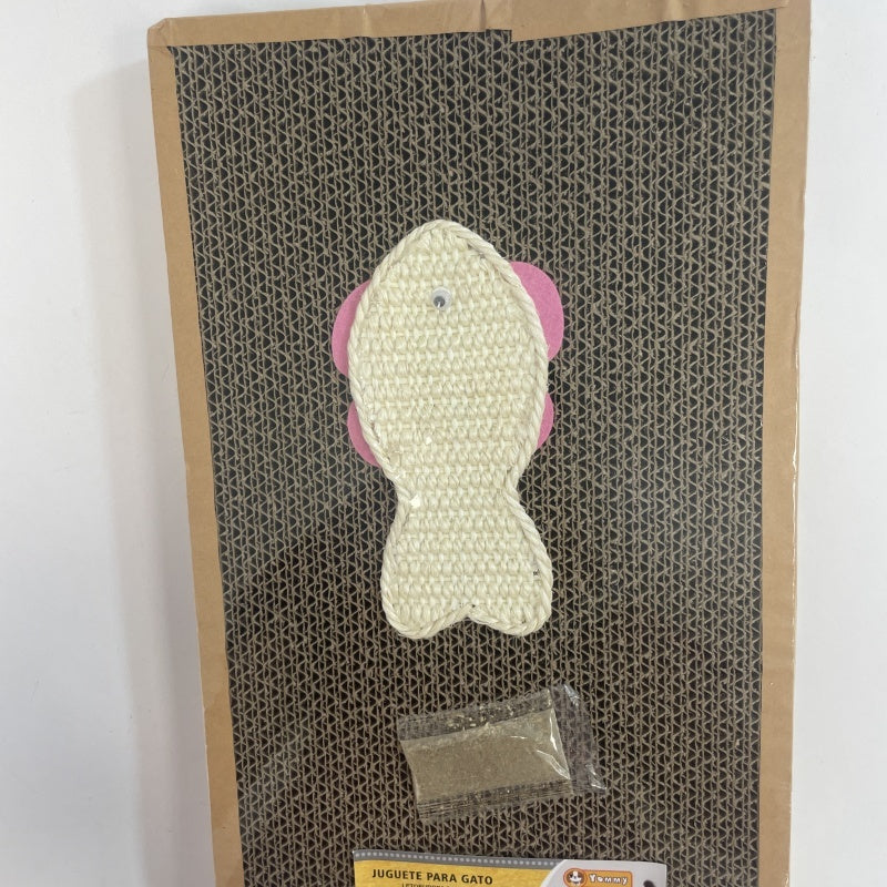 HKM-672275 Durable Cat Scratching Post with Natural Sisal and Plush Base