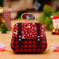 HKM-672403 Christmas Mini Handbag Candy Storage Box in Wrought Iron – Decorative Metal Containers