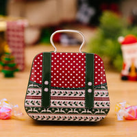 HKM-672403 Christmas Mini Handbag Candy Storage Box in Wrought Iron – Decorative Metal Containers