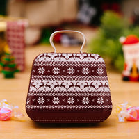 HKM-672403 Christmas Mini Handbag Candy Storage Box in Wrought Iron – Decorative Metal Containers