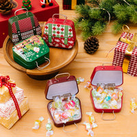HKM-672403 Christmas Mini Handbag Candy Storage Box in Wrought Iron – Decorative Metal Containers