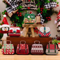 HKM-672403 Christmas Mini Handbag Candy Storage Box in Wrought Iron – Decorative Metal Containers