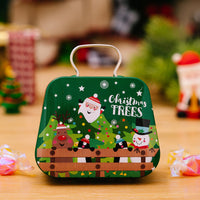 HKM-672403 Christmas Mini Handbag Candy Storage Box in Wrought Iron – Decorative Metal Containers