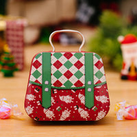 HKM-672403 Christmas Mini Handbag Candy Storage Box in Wrought Iron – Decorative Metal Containers