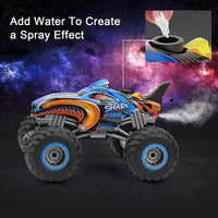 HKM-672531 RC Shark Stunt Car Toy with Lights and Music - 2.4G Remote Control for Kids, Indoor/Outdoor Fun