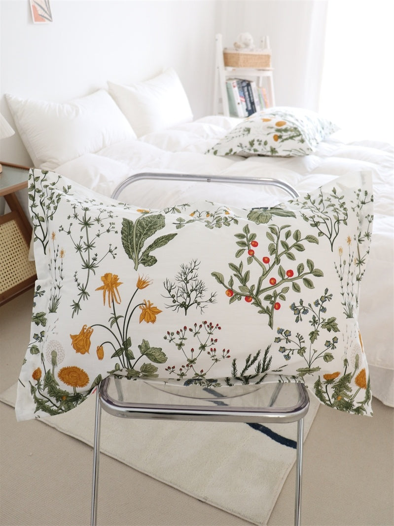 HKM-672595 Dandelion Floral Pure Cotton Bed Sheets Set in Multiple Sizes