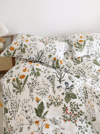 HKM-672595 Dandelion Floral Pure Cotton Bed Sheets Set in Multiple Sizes