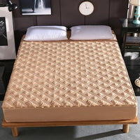 HKM-672595 Solid Color Brushed Polyester Zipper Bedspread - Modern Simple Design