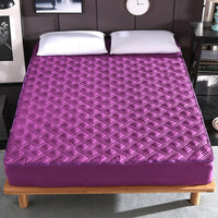 HKM-672595 Solid Color Brushed Polyester Zipper Bedspread - Modern Simple Design