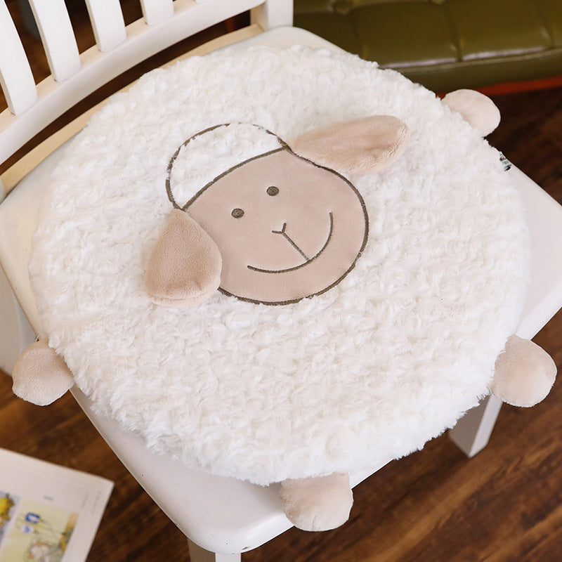 HKM-672659 Plush Memory Foam Sheep Cat Cushion - Soft Cartoon Animal Design, 45x45cm