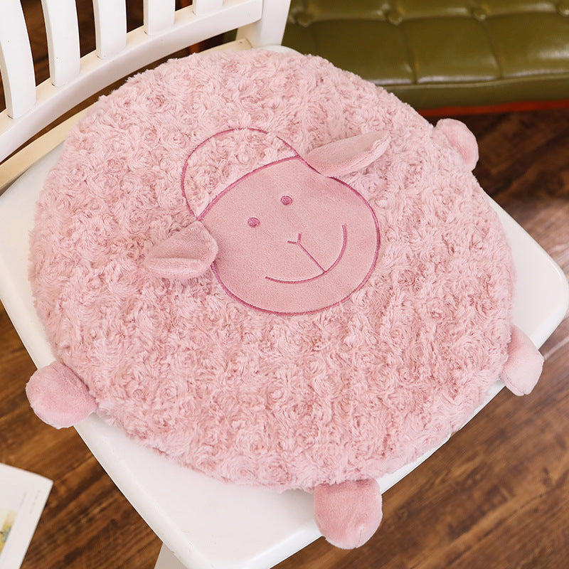 HKM-672659 Plush Memory Foam Sheep Cat Cushion - Soft Cartoon Animal Design, 45x45cm
