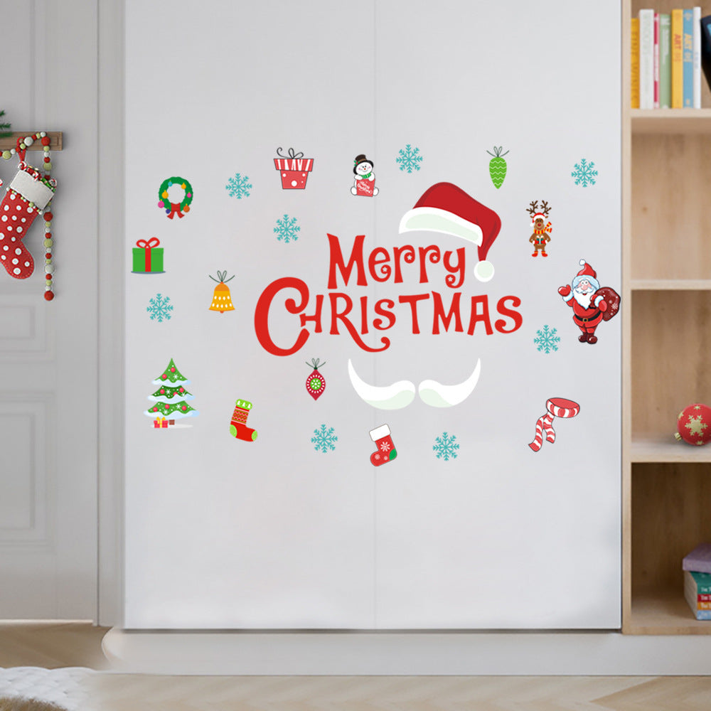 HKM-672723 Christmas Decorative Wall Stickers - PVC Removable Designs for Smooth Surfaces