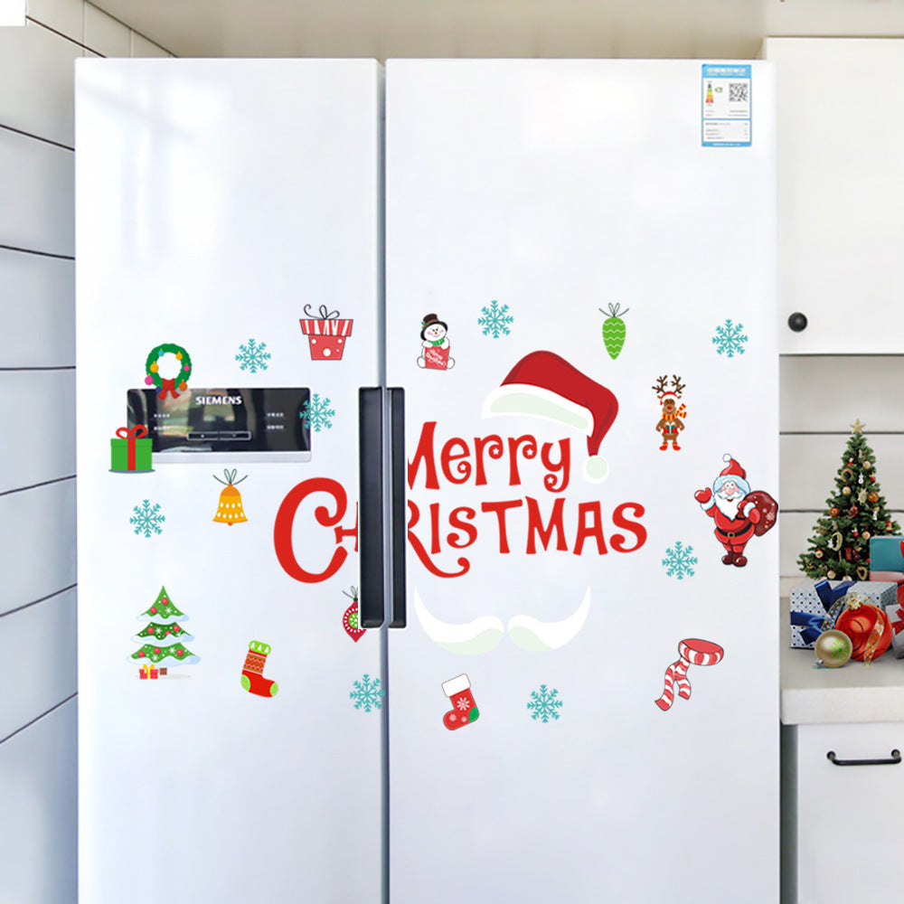 HKM-672723 Christmas Decorative Wall Stickers - PVC Removable Designs for Smooth Surfaces