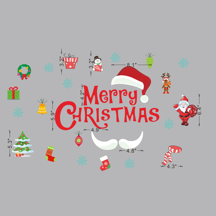 HKM-672723 Christmas Decorative Wall Stickers - PVC Removable Designs for Smooth Surfaces