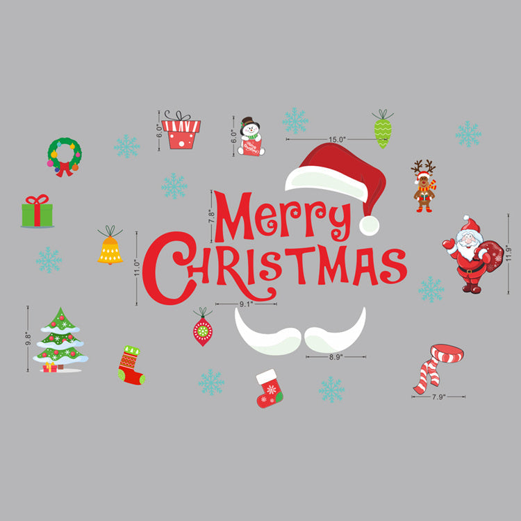 HKM-672723 Christmas Decorative Wall Stickers - PVC Removable Designs for Smooth Surfaces
