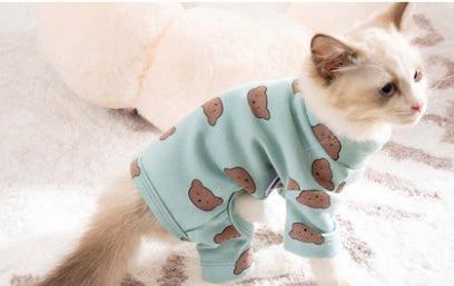 HKM-672787 Casual Four-Legged Clothing for Cats - Antihair Shed Options in Various Colors
