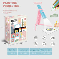 HKM-672851 LED Projection Drawing Board for Kids - Educational Graffiti Art Projector Set