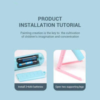 HKM-672851 LED Projection Drawing Board for Kids - Educational Graffiti Art Projector Set