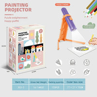 HKM-672851 LED Projection Drawing Board for Kids - Educational Graffiti Art Projector Set