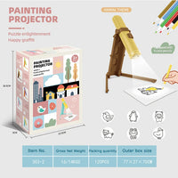 HKM-672851 LED Projection Drawing Board for Kids - Educational Graffiti Art Projector Set