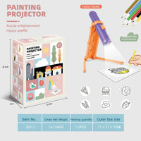 HKM-672851 LED Projection Drawing Board for Kids - Educational Graffiti Art Projector Set