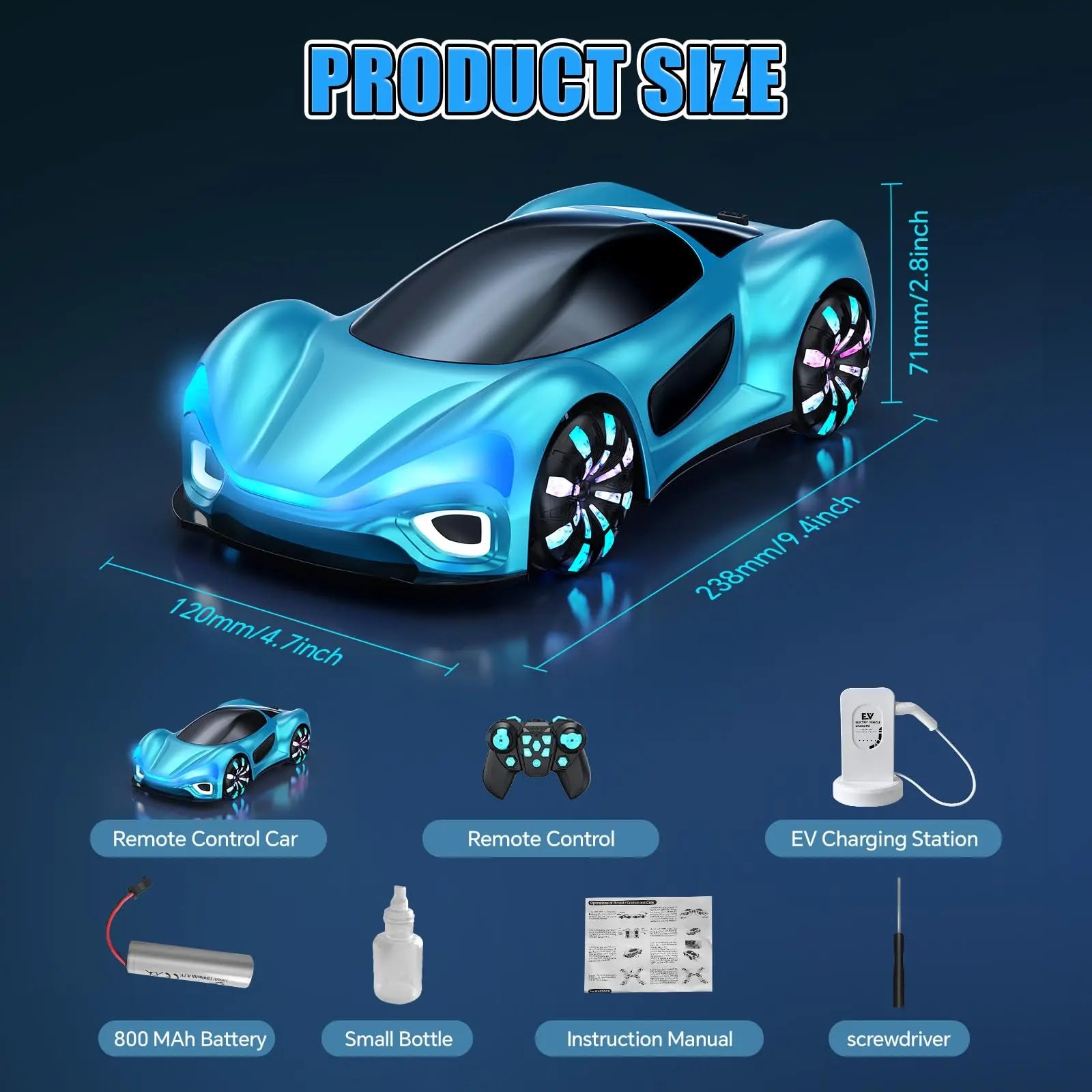 HKM-672915 Remote Control Drift Car with Unique Spray Features – 11 Channels, 4x4 Electric, Ready-to-Go, Suitable for Ages 2 and Up