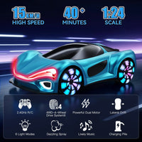 HKM-672915 Remote Control Drift Car with Unique Spray Features – 11 Channels, 4x4 Electric, Ready-to-Go, Suitable for Ages 2 and Up