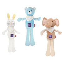 HKM-673043 Milky Cute Plush Dog Toy Series - Baby Elephant, Bear, and Raccoon with Sound