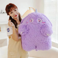 HKM-673107 Colorful Big-Eyed Monster Plush Toy with Long Hair - Cute Stuffed Animal for All Ages (45-65cm)