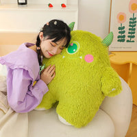 HKM-673107 Colorful Big-Eyed Monster Plush Toy with Long Hair - Cute Stuffed Animal for All Ages (45-65cm)