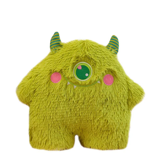 KTX-673107 Colorful Big-Eyed Monster Plush Toy with Long Hair - Cute Stuffed Animal for All Ages (45-65cm)